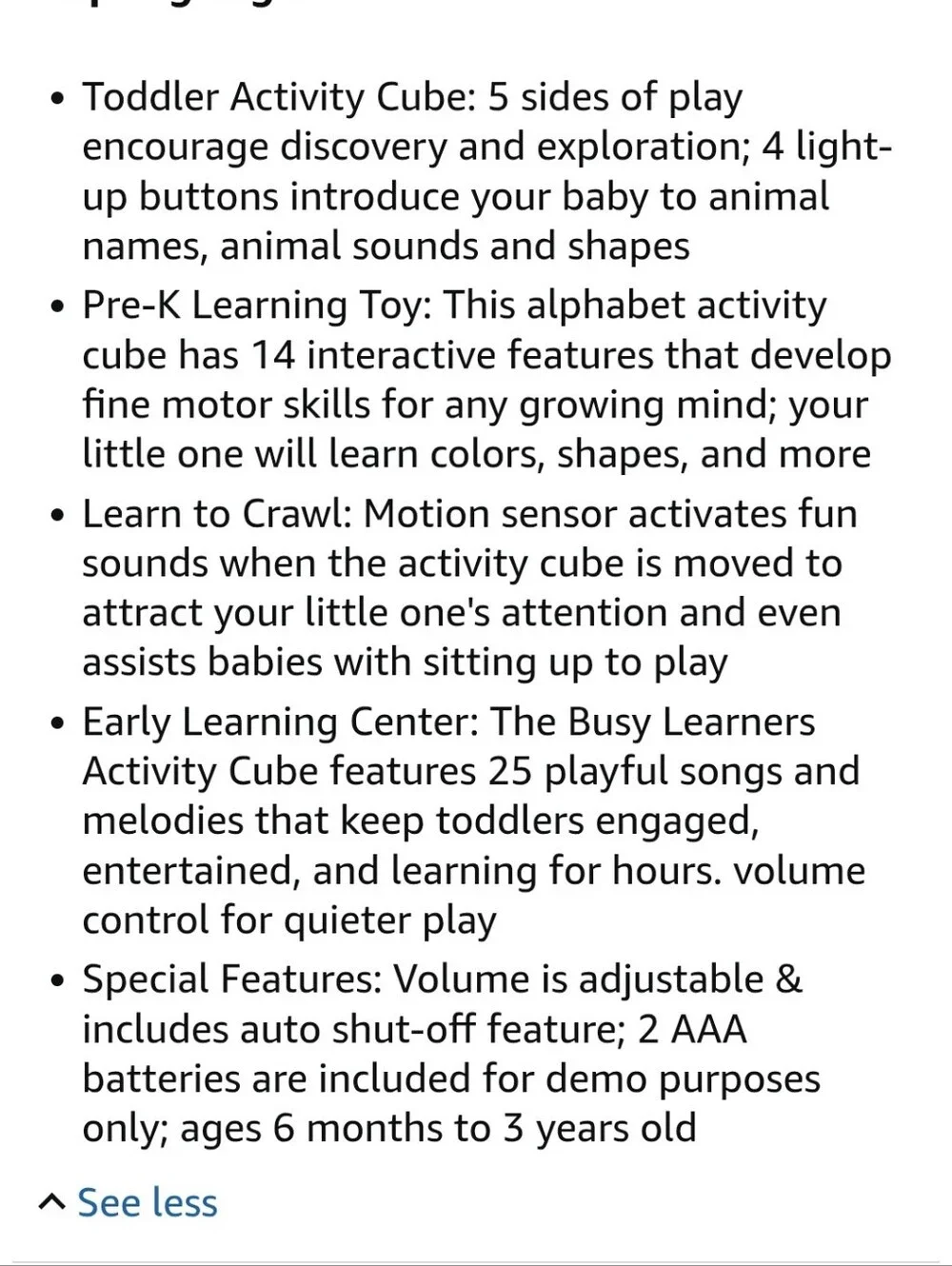 V-Tech Busy Learners Activity Cube - Purple Multi-Activity Learning Toy